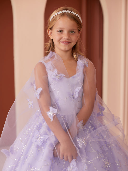 Princess Glitter Lace Ball Gown Dress, Sizes 2-16